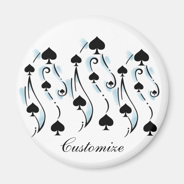 Black Spades Tattoo Stil Thunder_Cove Magnet (Framsidan)