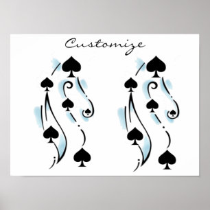 Black Spades Tattoo Stil Thunder_Cove Poster