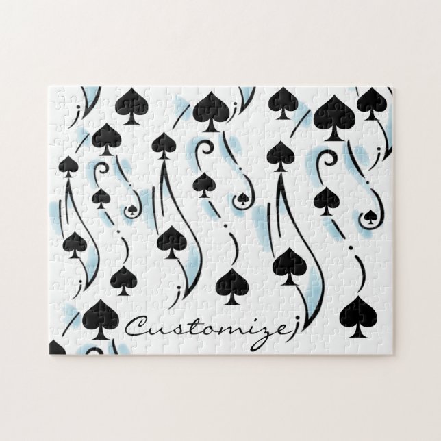 Black Spades Tattoo Stil Thunder_Cove Pussel (Horisontell)