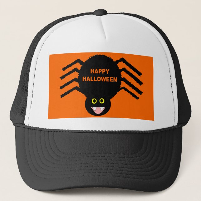 Black Spider Halloween Hat Keps (Framsida)