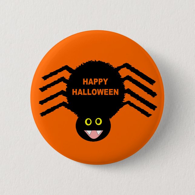 Black Spider Halloween-knapp Knapp (Framsida)