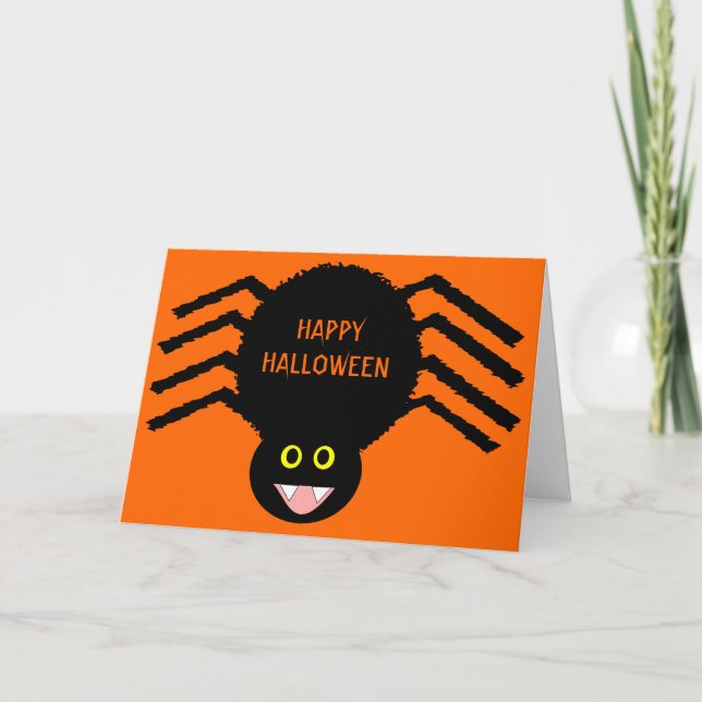 Black Spider Halloween-kort Kort (Framsida)