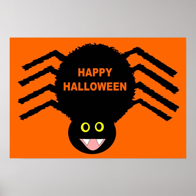 Black Spider Halloween Poster (Framsidan)