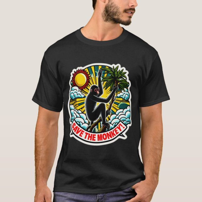 BLACK SPIDER MONKEY-SPARA MIG T SHIRT (Framsida)