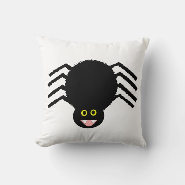 Black Spider Pillow Kudde (Framsida)
