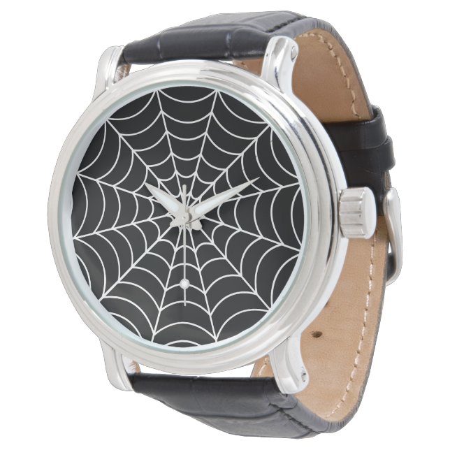 Black spindelnät Halloween Armbandsur (Vinklad)