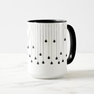 Black Spindelnät Halloween Mugg