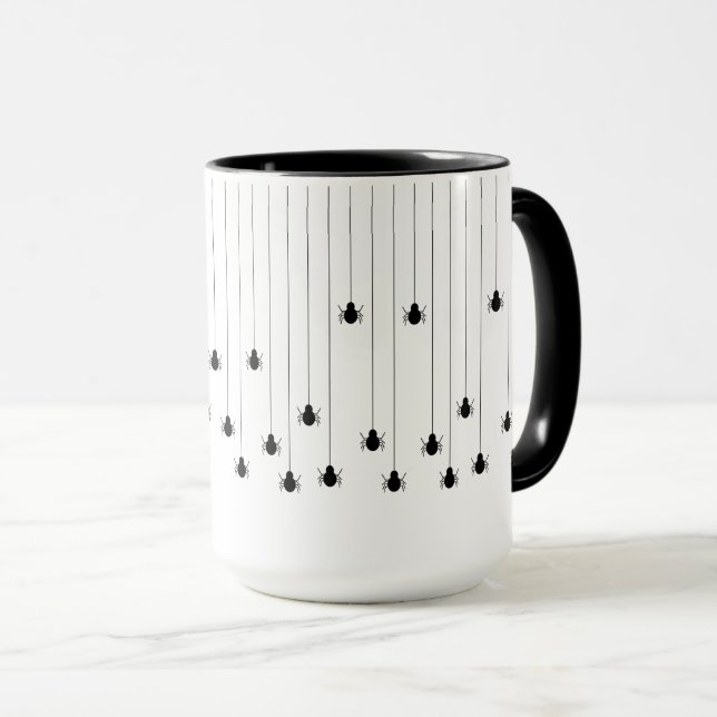 Black Spindelnät Halloween Mugg (Framsida höger)