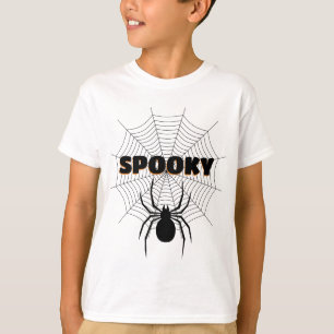 Black spindelnät Halloween Spooky T Shirt