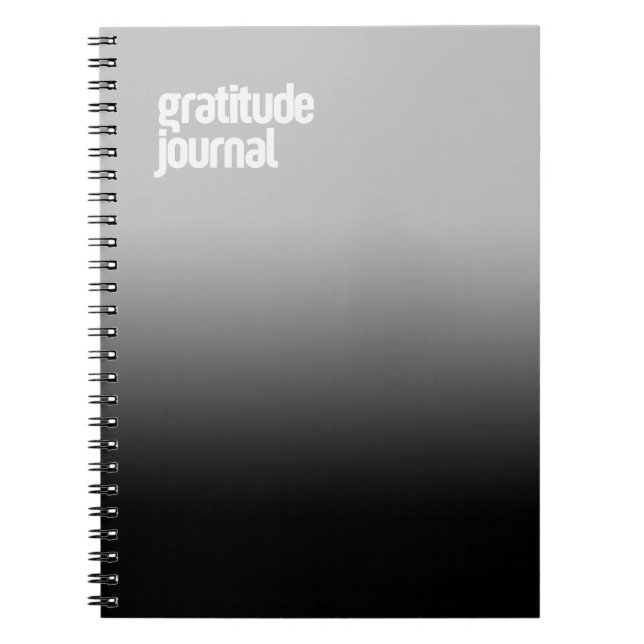 Black Spiral - "Gratitude Journal" Anteckningsbok (Framsidan)