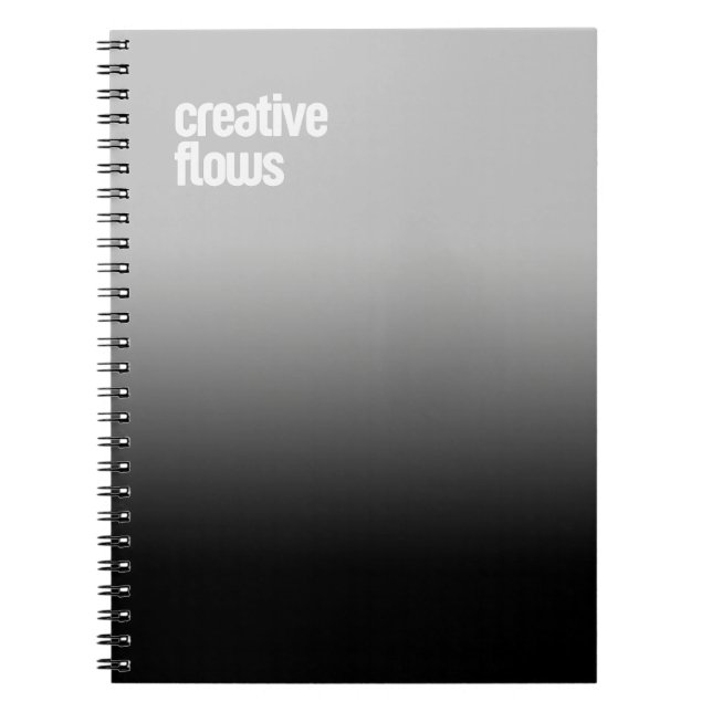 Black Spiral - "Kreativ Flows" Journal Anteckningsbok (Framsidan)
