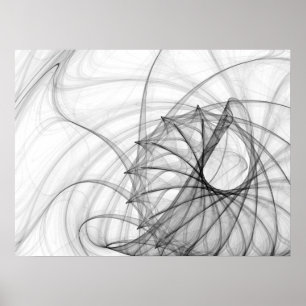 Bläck Spiral och ryggrad Poster