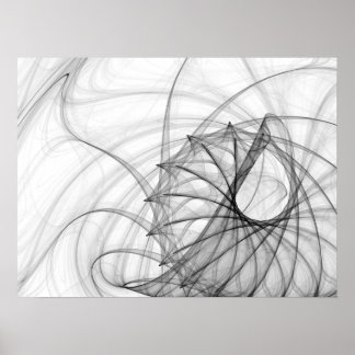 Bläck Spiral och ryggrad Poster