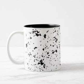 Black Splatter Art Två-Tonad Mugg