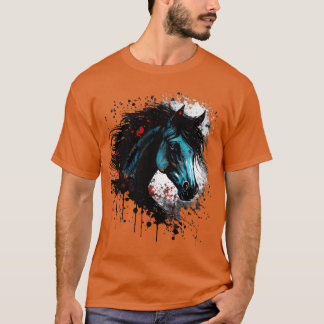 Bläck Splatter Horse Boy T Shirt