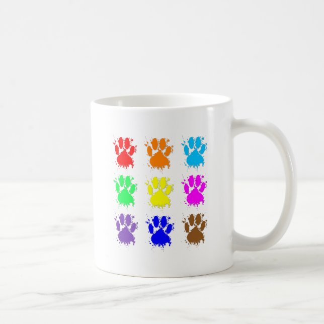 Bläck Splatter Hund Tass Mönster Kaffemugg (Höger)