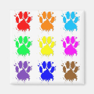 Bläck Splatter Hund Tass Mönster Magnet