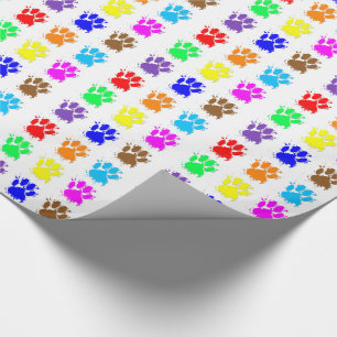 Bläck Splatter Hund Tass Mönster Presentpapper