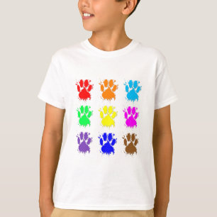 Bläck Splatter Hund Tass Mönster Tee