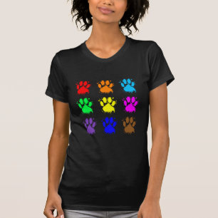 Bläck Splatter Hund Tass Mönster Tee