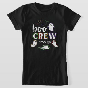 Black Spooky Fladdermus & Spöken Halloween Boo Cre T Shirt