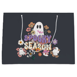Black Spooky Spöken Flowers Halloween Gift Bag