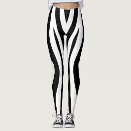 black sport cultura zebra  leggings