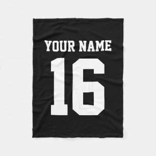 Black Sporty Team Jersey Fleecefilt