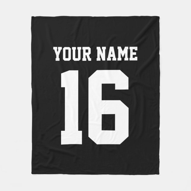 Black Sporty Team Jersey Fleecefilt (Framsidan)