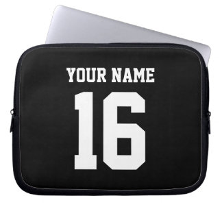 Black Sporty Team Jersey Laptop Fodral