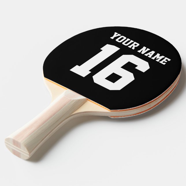 Black Sporty Team Jersey Pingisracket (Frontvinkel)
