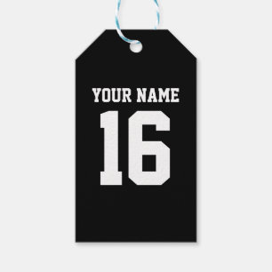 Black Sporty Team Jersey Presentetikett