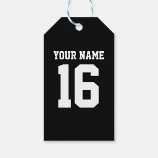 Black Sporty Team Jersey Presentetikett
