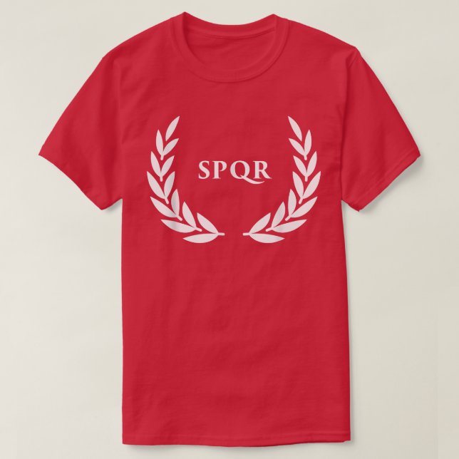 Black SPQR Rome Caesar  T Shirt (Design framsida)
