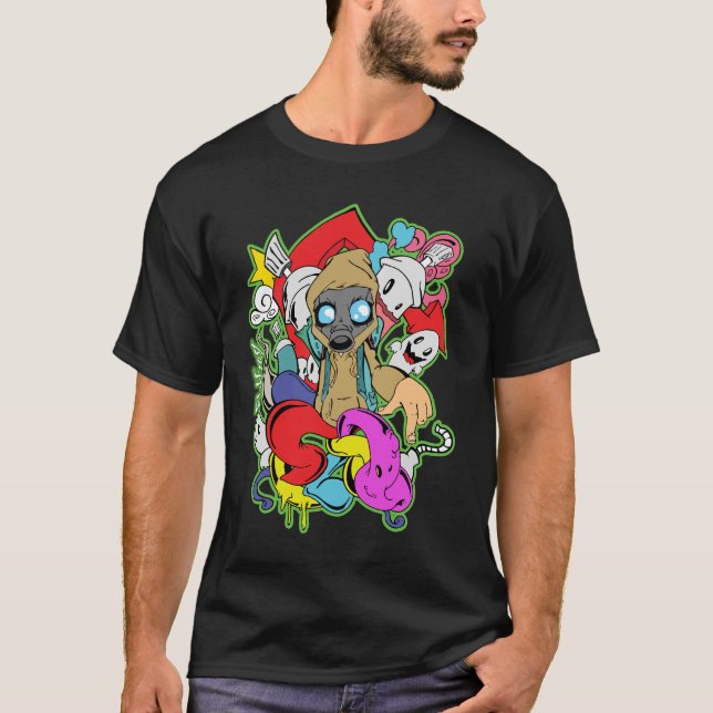 Black Spray T-shirt (Framsida)