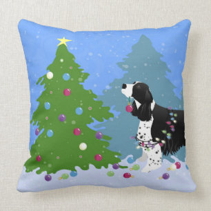 Black Springer Spain Decoration Julgran Kudde
