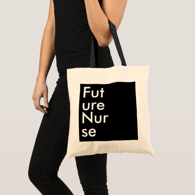 Black Square Future Nurse Tygkasse (Framsida (produkt))
