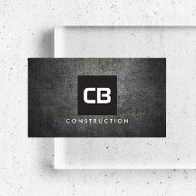 Black Square Monogram Grunge Metall Construction