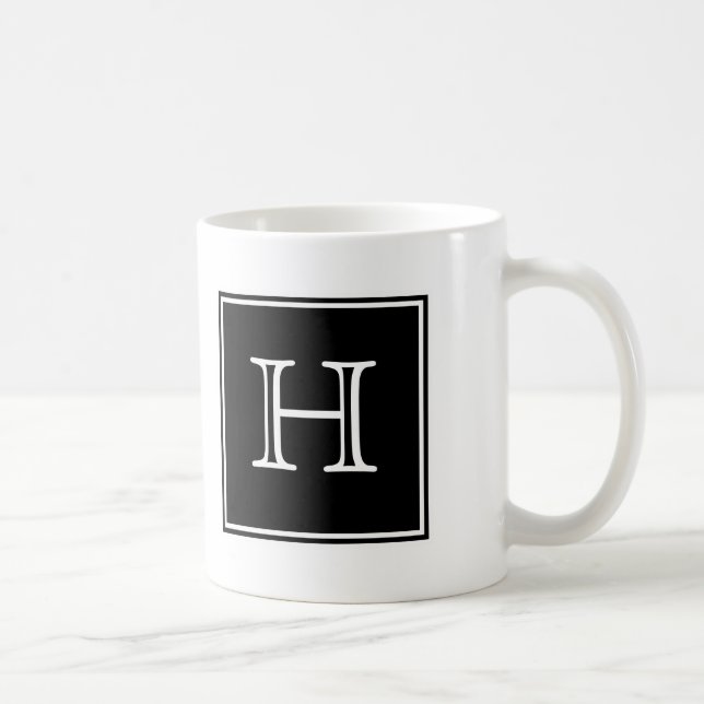 Black Square Monogram Mugg (Höger)