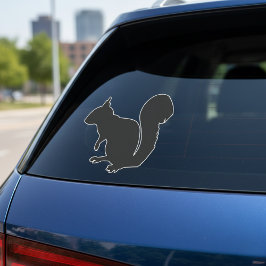 Black Squirrel Silhouette Sticker Klistermärken