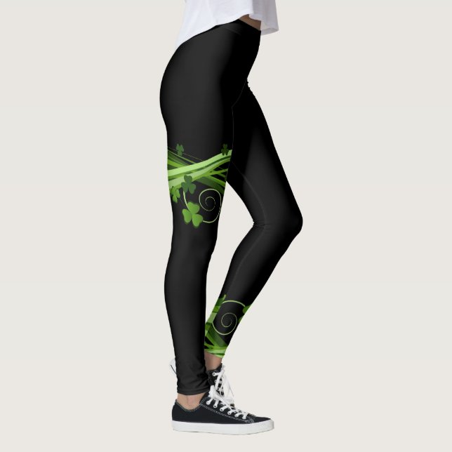 Black St patrick's day Leggings Patrick Byxor (Höger)