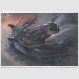 Black Stallion Mystic Horse Decoupage