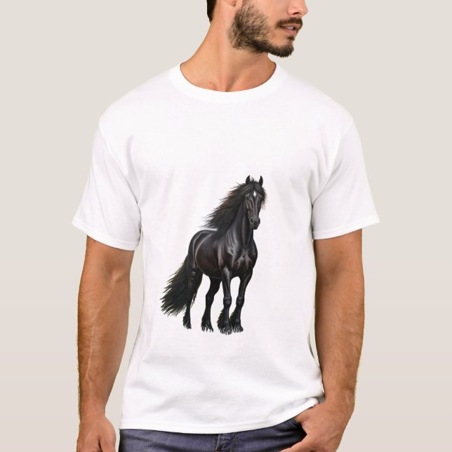 Black Stallions Majestät T Shirt (Framsida)