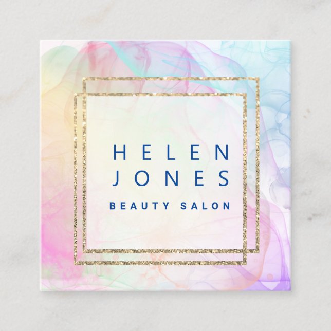 bläck, stänk fyrkantigt visitkort (Framsida)