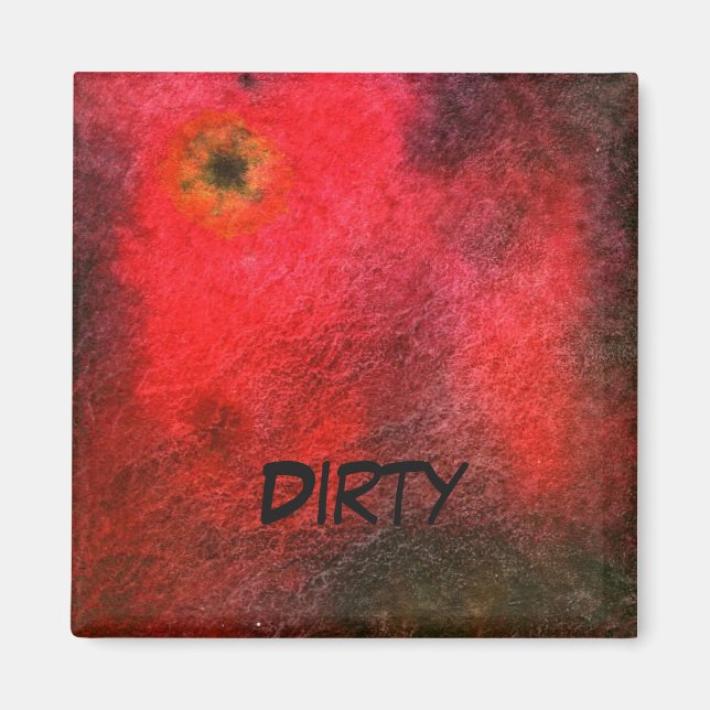 "Black Star" Abstrakt Dishwasher Status Magnet (Framsidan)