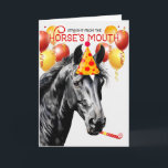 Black Star Diamond Horse Funny Birthday Kort<br><div class="desc">Den här vackra svarta hästen har en vit diamant eller stjärnmärkning på pannan och ser ut som redo att skicka lite humor till älskare.</div>