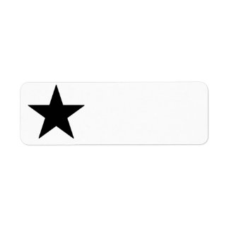 Black Star-etikett Returadress Etikett
