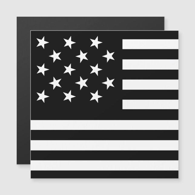 Black Star-Spangled Banner America Flagga (Fram/baksida)