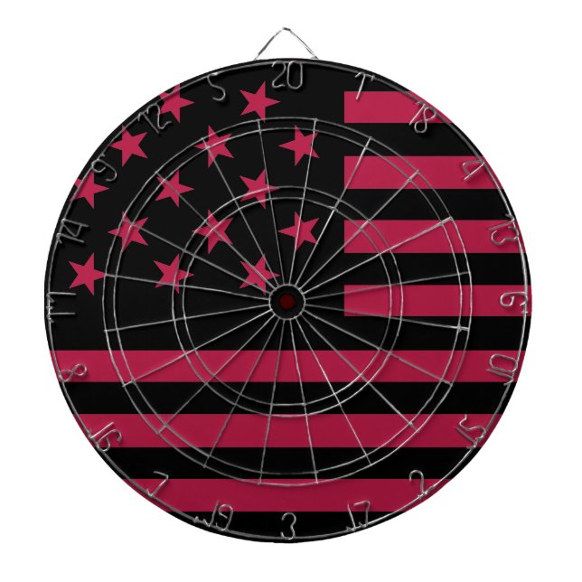 Black Star-Spangled Banner America Flagga Darttavla (Framsidan)