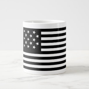 Black Star-Spangled Banner America Flagga Jumbo Mugg